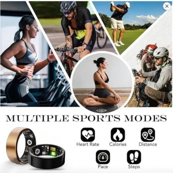 NWT Smart Ring SILVER Next Gen Health, Sleep Monitoring, Fitness Tracker
